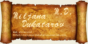 Miljana Dukatarov vizit kartica